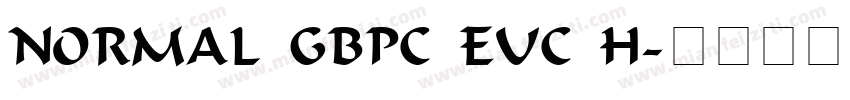 Normal GBpc EUC H字体转换